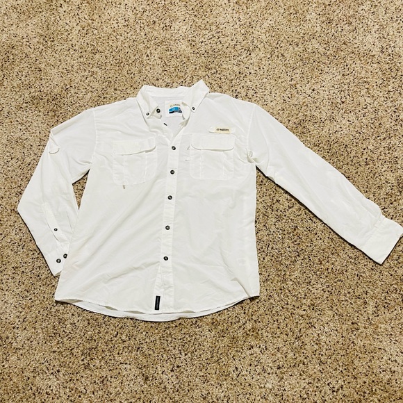 Magellan Outdoors Shirts Magellan Mens Fish Gear Relaxed Fit White